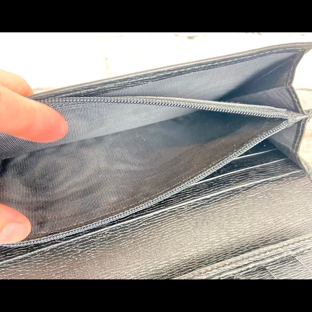 Gucci long wallet in black leather *excellent*